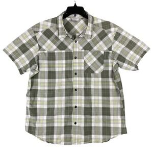 Columbia Shirt Mens XL Plaid‎ Short Sleeve Button Up Outdoor Adventure Style
